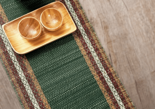 Handmade Dining Table Runner | Eco-Friendly Tableware Sustainably Handwoven from Natural Grass - Image 2